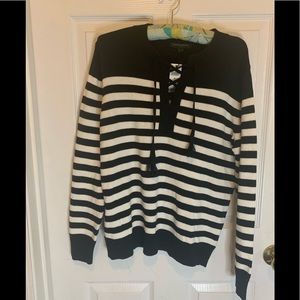 Banana Republic. Black and white sweater. Brand new with tags.